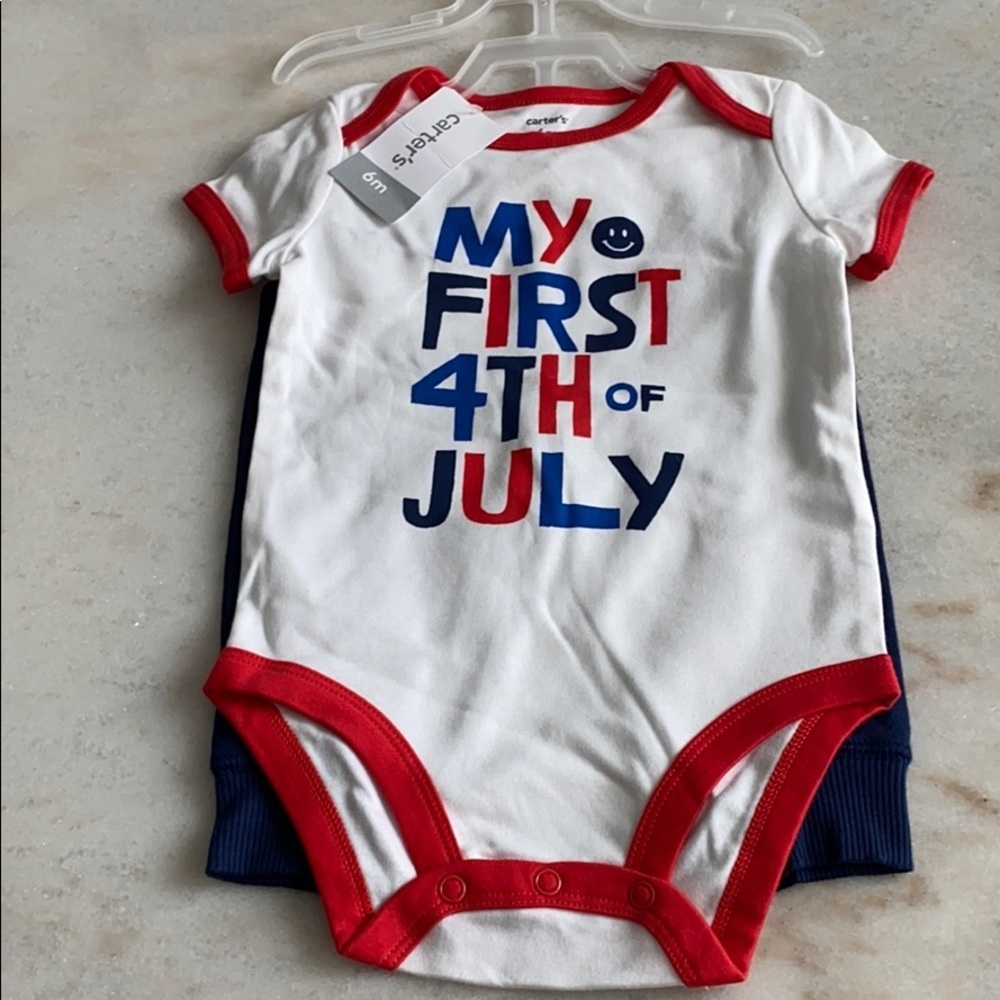 My first 4th of july onesie/pant set